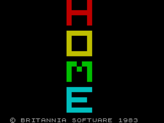Home Runner title screen for ZX Spectrum